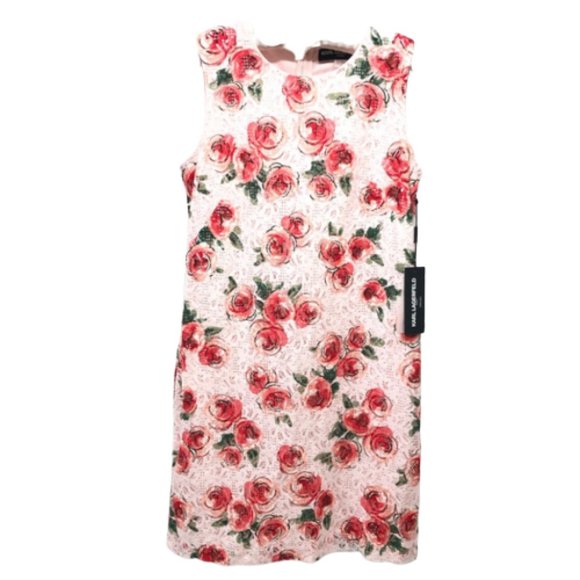 Karl Lagerfeld Dresses & Skirts - KARL LAGERFELD | Pink Rose Lace Sheath Dress